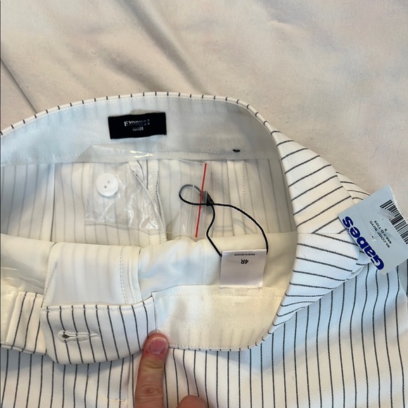 express striped White and Black womens suit pants - Picture 2 of 4